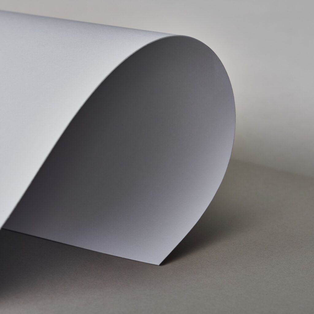 Close up of the uncoated paper stock 