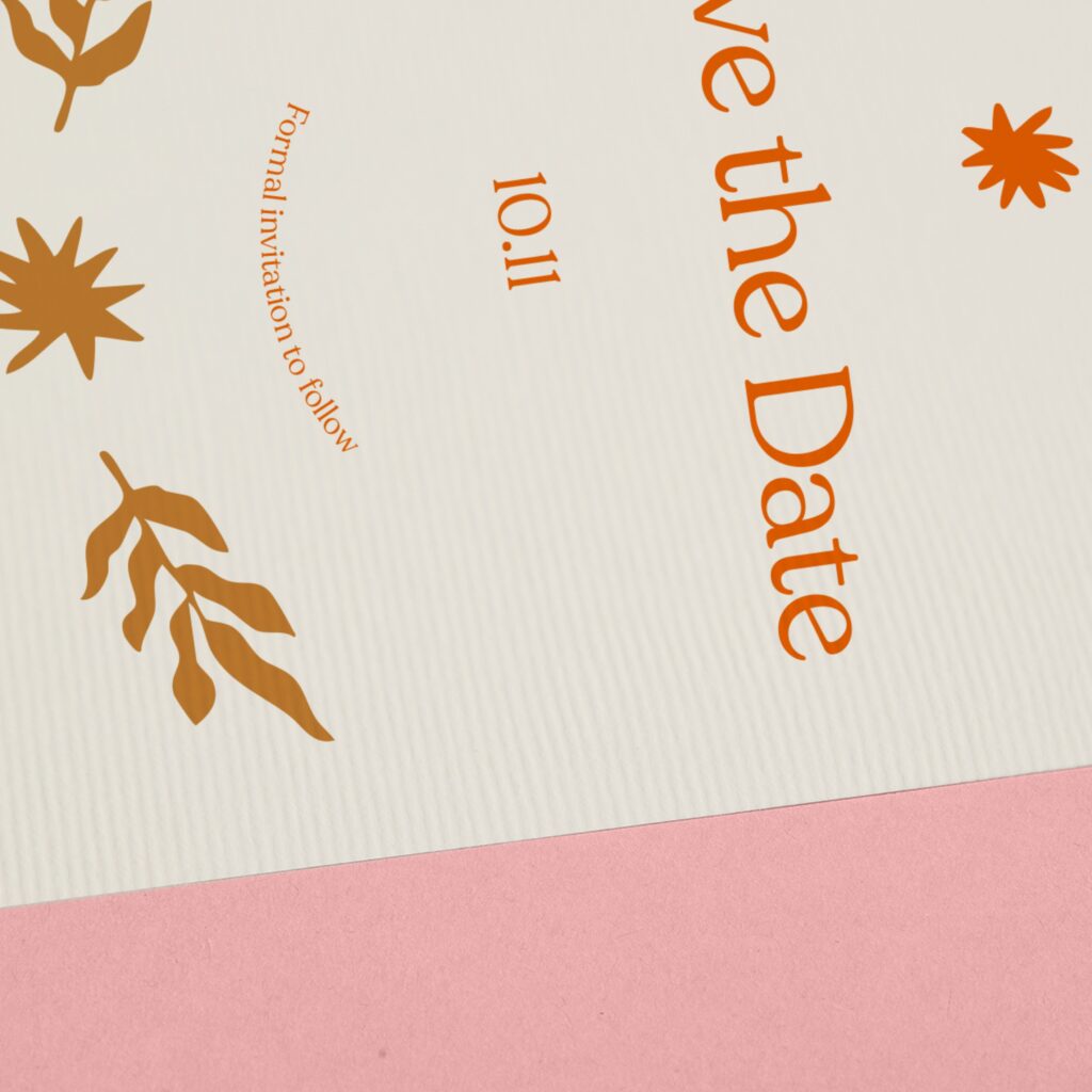 A save the date paper stock 