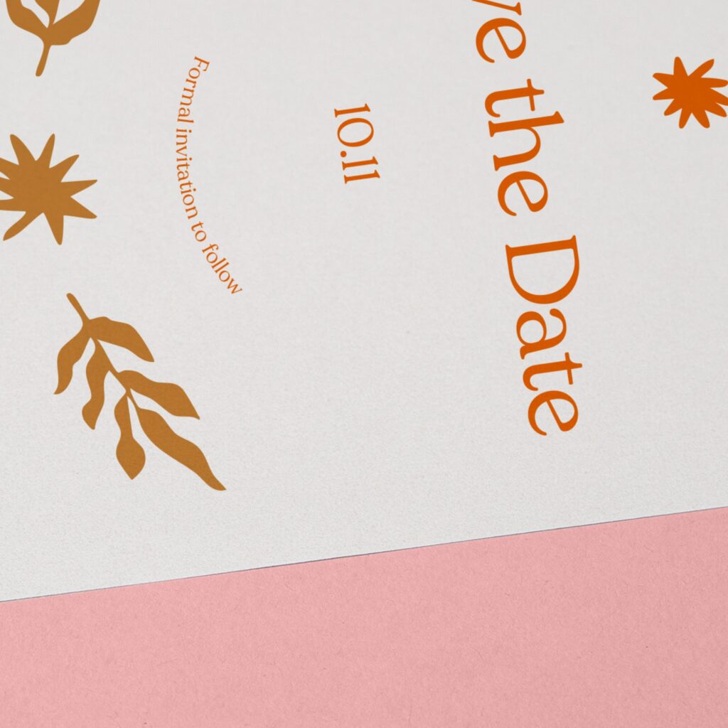 A save the date paper stock 