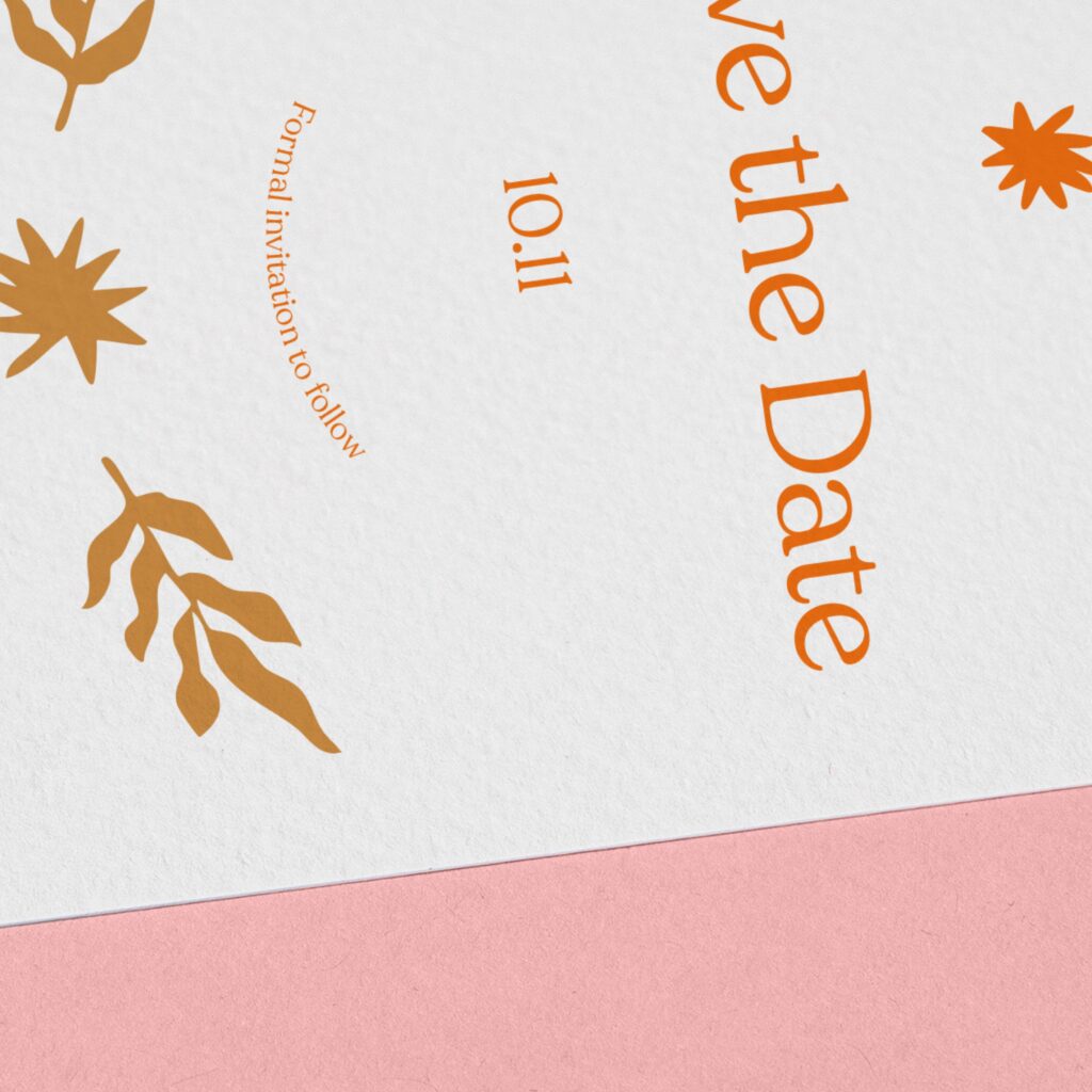 A save the date paper stock 