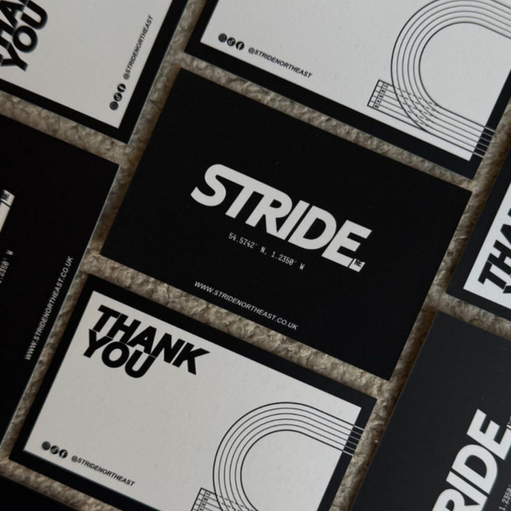 Black and white monochrome business cards